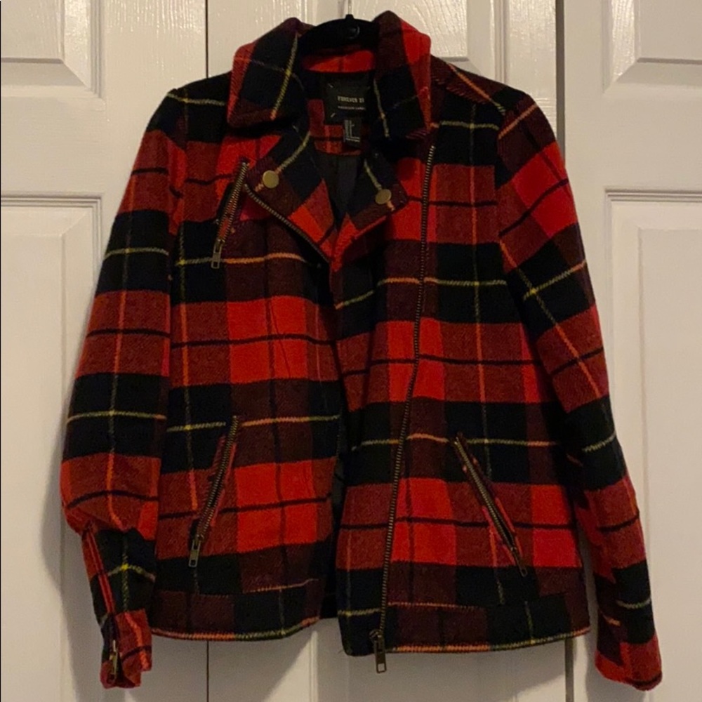 Plaid winter coat